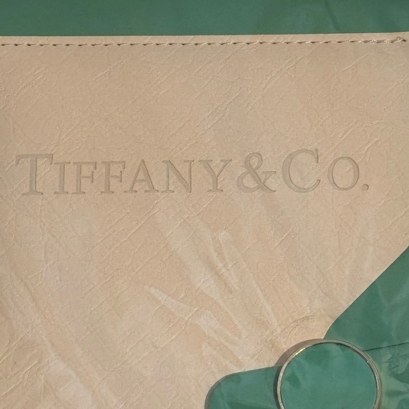 🔷🔹Tiffany & Co. Cream and Green Leather Accessory - Picture 2 of 13